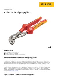 Thumbnail of document Data Sheet - INPP10 insulated pump pliers